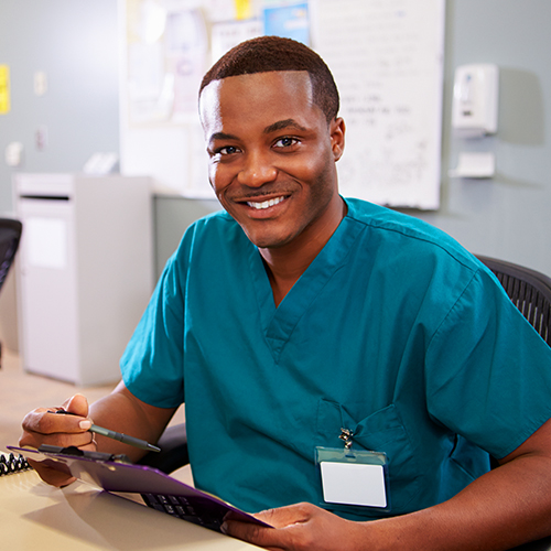 Medical-Assisting Medical Assistant working in front desk